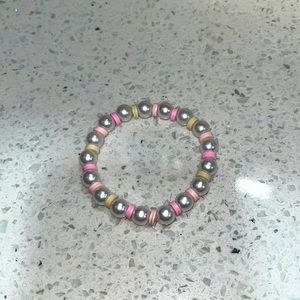 Pink bubblegum peach bracelet